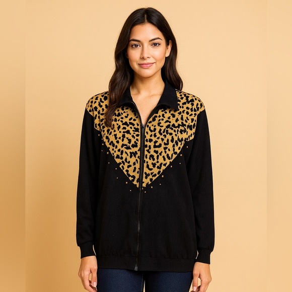 Y2K Retro VTG GW by Graff Womens Jacket Animal Print - Picture 11 of 11